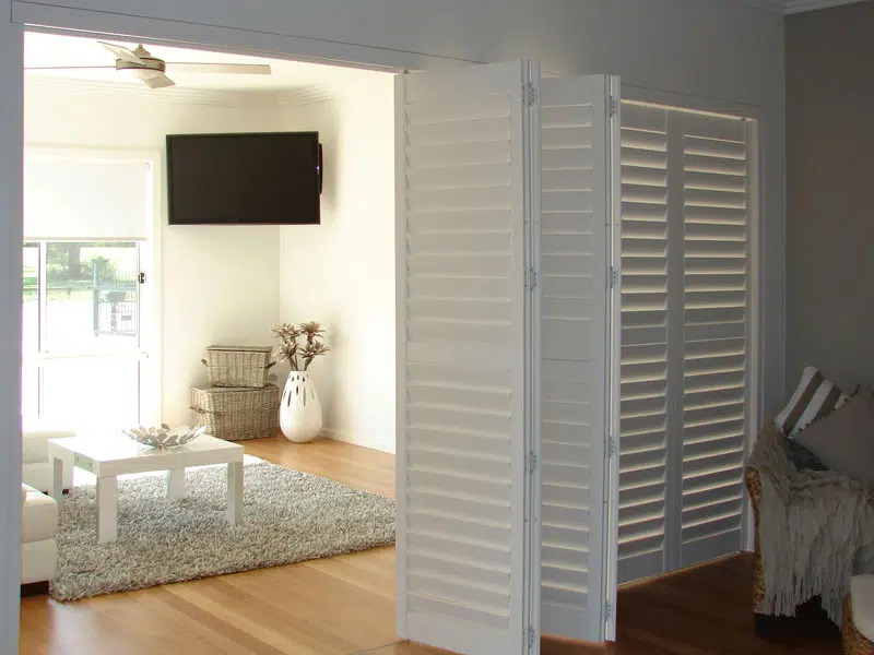 Plantation Shutters Gallery living room open