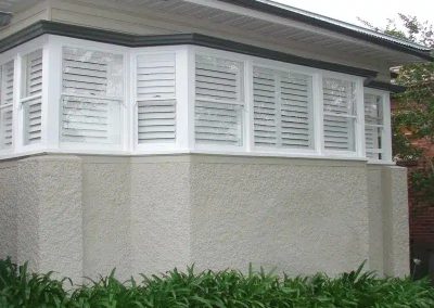 Plantation Shutters window outside closed